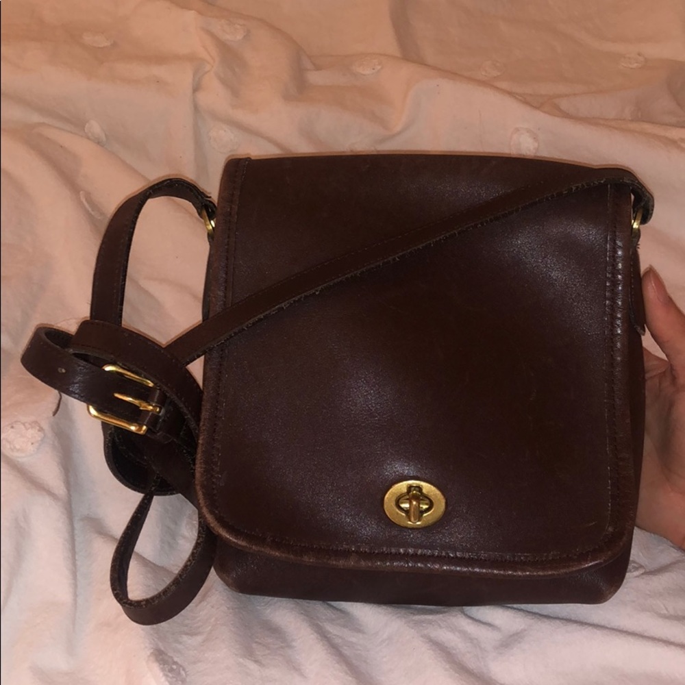 Vintage COACH satchel with genuine leather